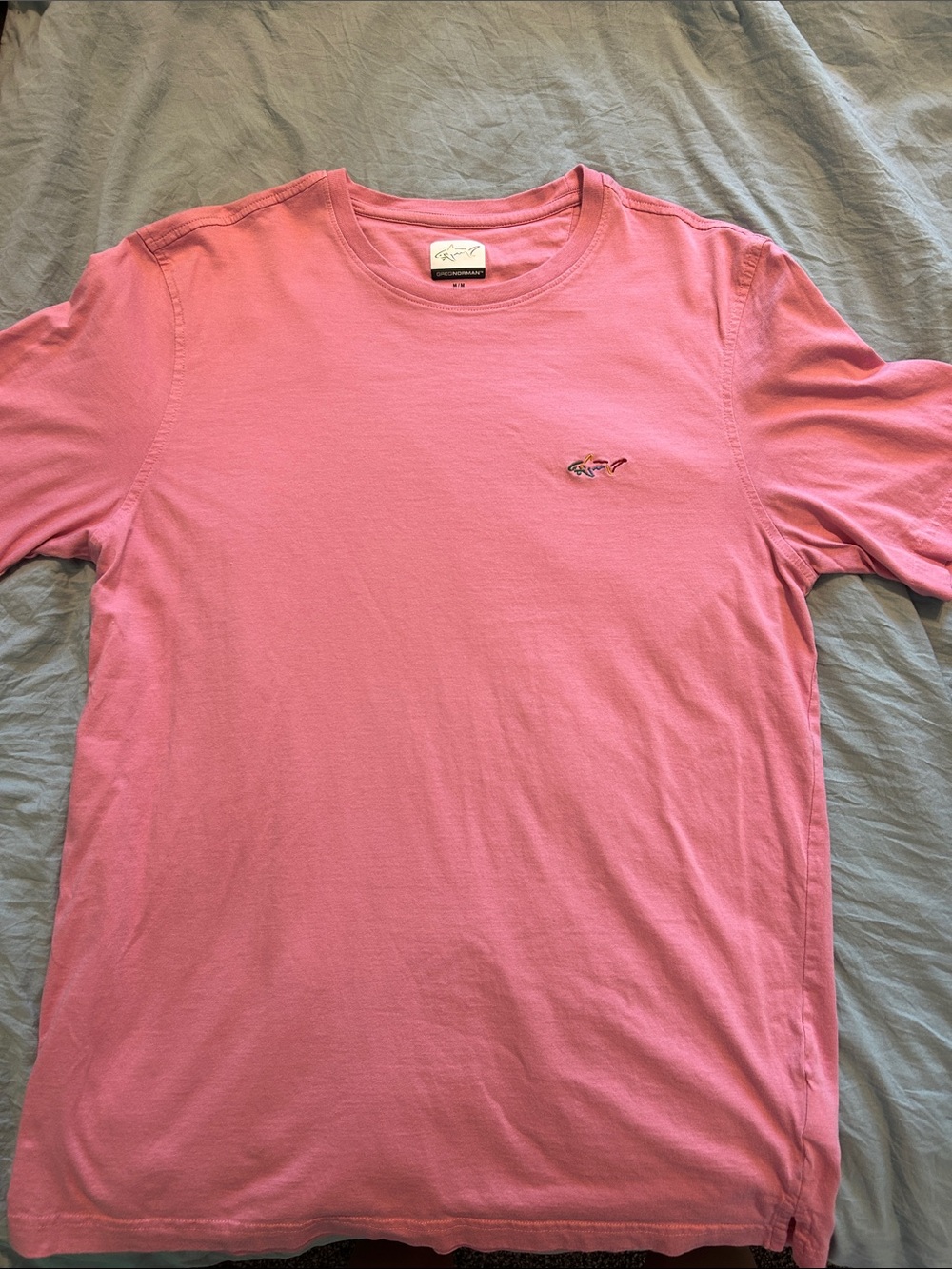 Pink Short-Sleeve Greg Norman Crewneck T-shirt